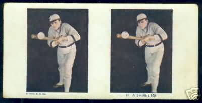 1925 Baseball Stereoview A Sacrifice Hit